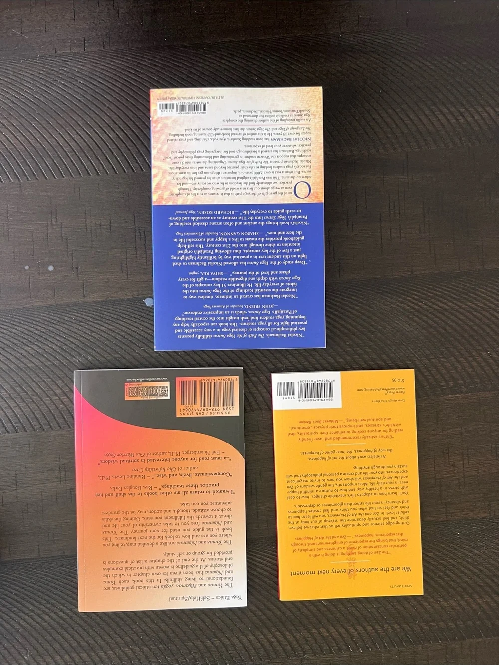 Set of 3 Yoga & Mindfulness Books: Sutras, Ethics, Zen!
